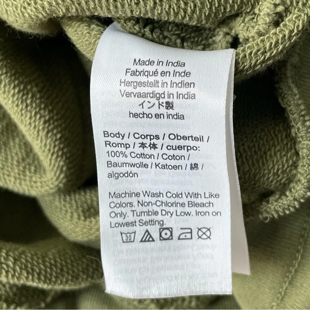J. Crew University terry patch-pocket Sweatshirt army green 35799
